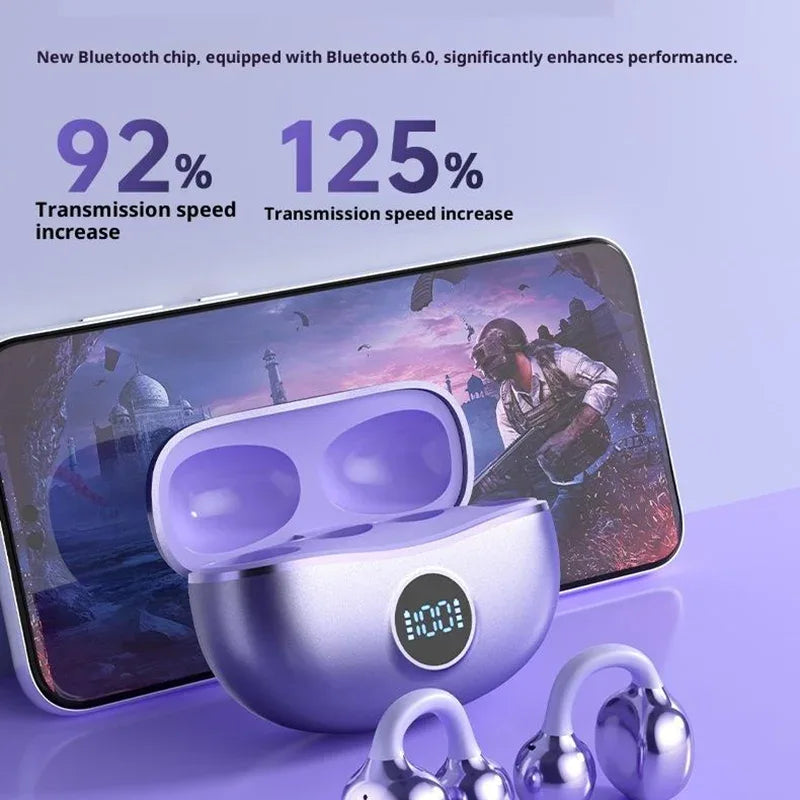 Original SONY Ear clip OWS Wireless Bluetooth Ear Clip Headphones sports Gaming Headset HIFI Surround Sound Earbuds With Mic Tidesmit