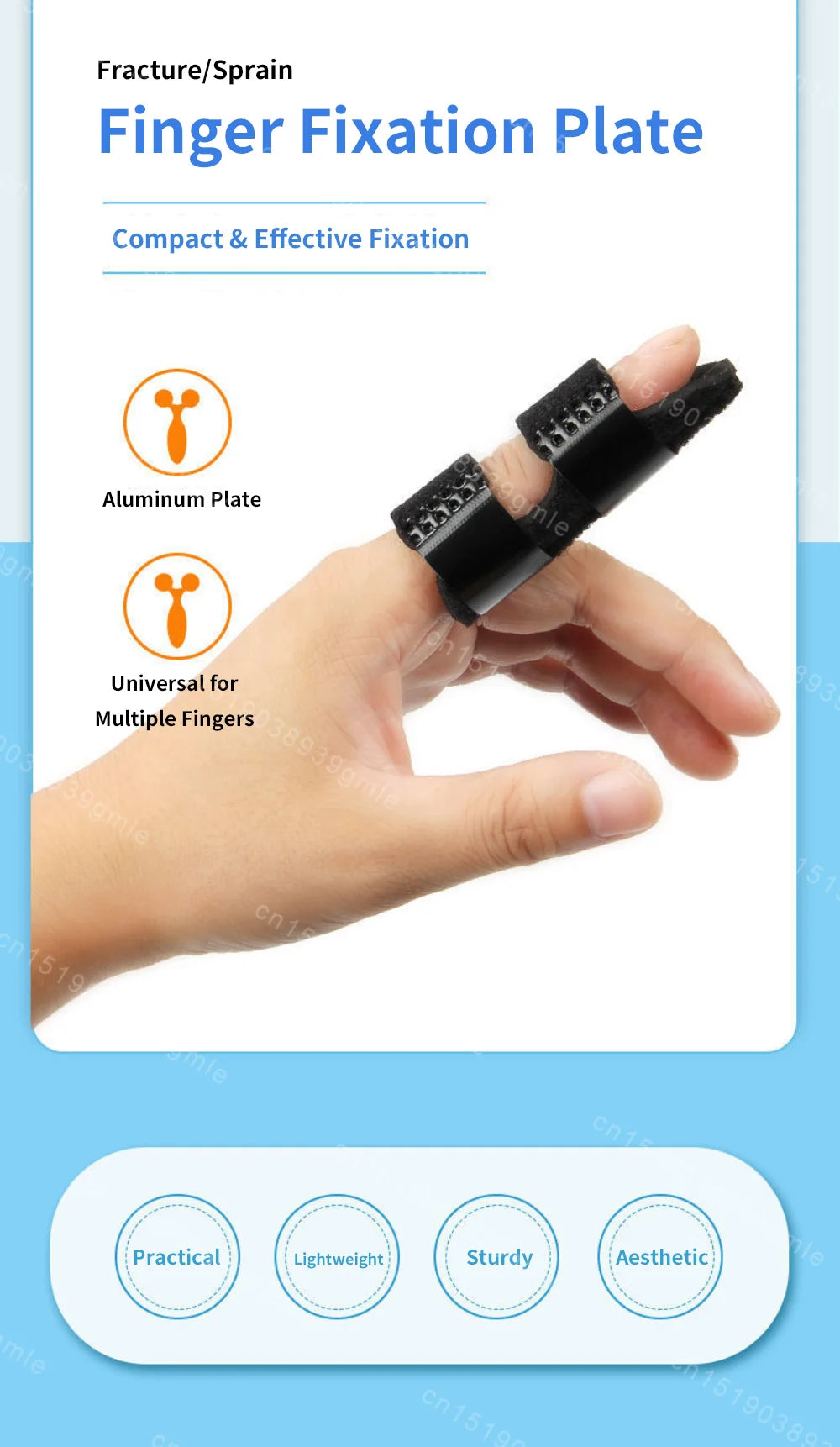 Finger Fixing Splint Straightening Brace Adjustable Fracture of The Finger Protective Gear Straightening Finger/knuckle Reusable