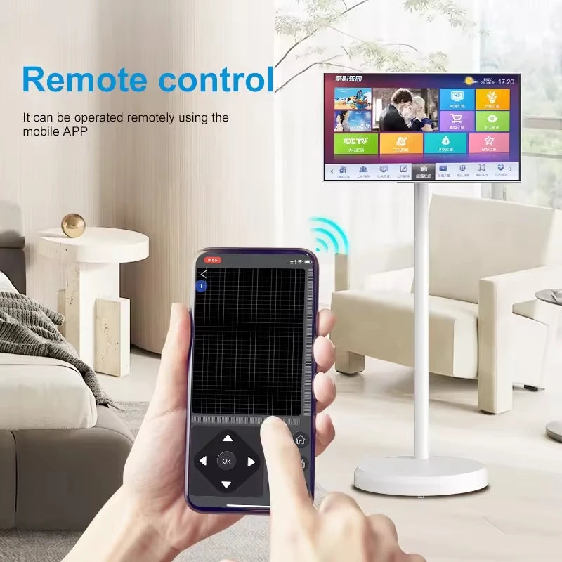 21.5 Inch Portable Smart TV 8-Core CPU Android OS LED Touch Screen Built-In Speaker Mobile Monitor Rotatable Touch Screen TV