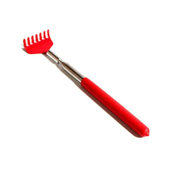 Telescopic Back Scratcher Stainless Steel Retractable Massager Back Massage Instrument B-Red Tidesmit