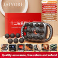 Deep Tissue Muscle Massager - 12-Head Percussion Back Therapy Tool Back Massage Instrument Black 12-heads Type C Charge