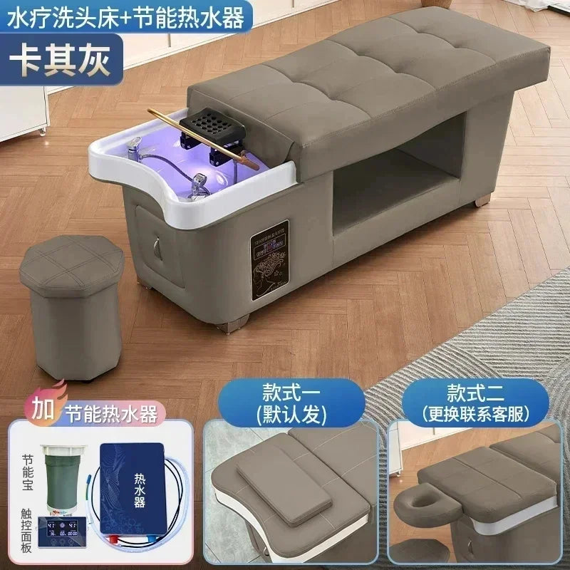 Japanese Shampoo Chair Head Spa Water Circulation System - Tidesmit Massage Chairs Deep khaki Tidesmit