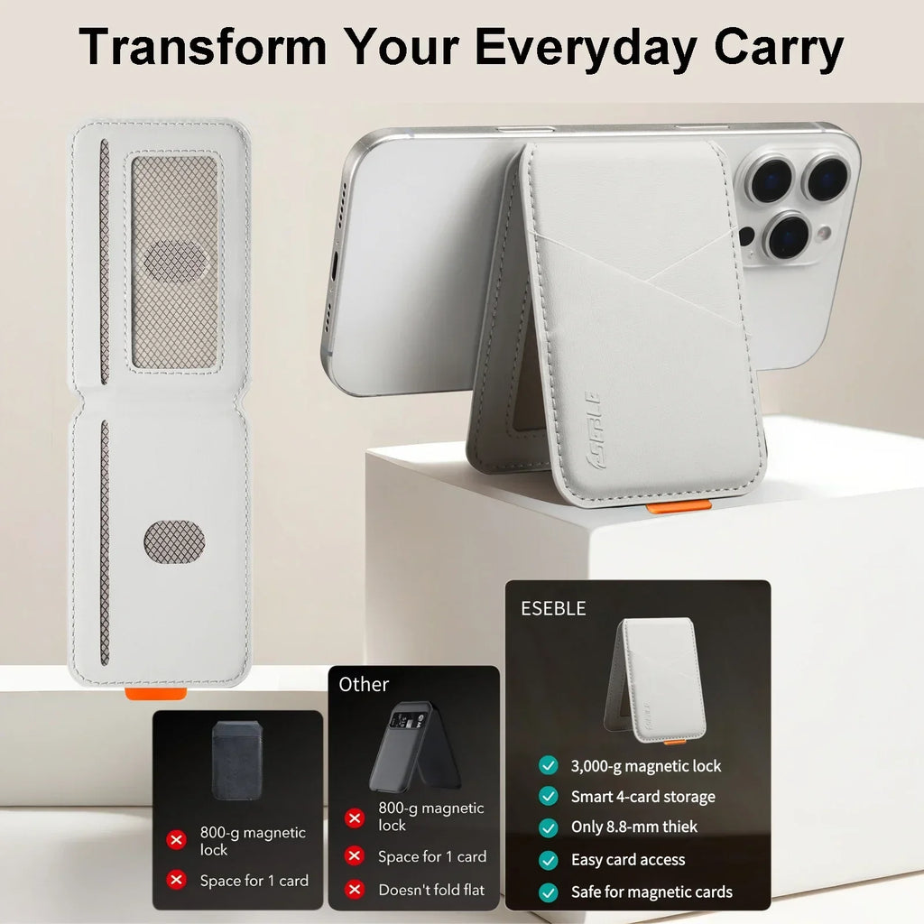 Magnetic Card Holder for iPhone: Slim RFID MagSafe Wallet & Card Case Tidesmit