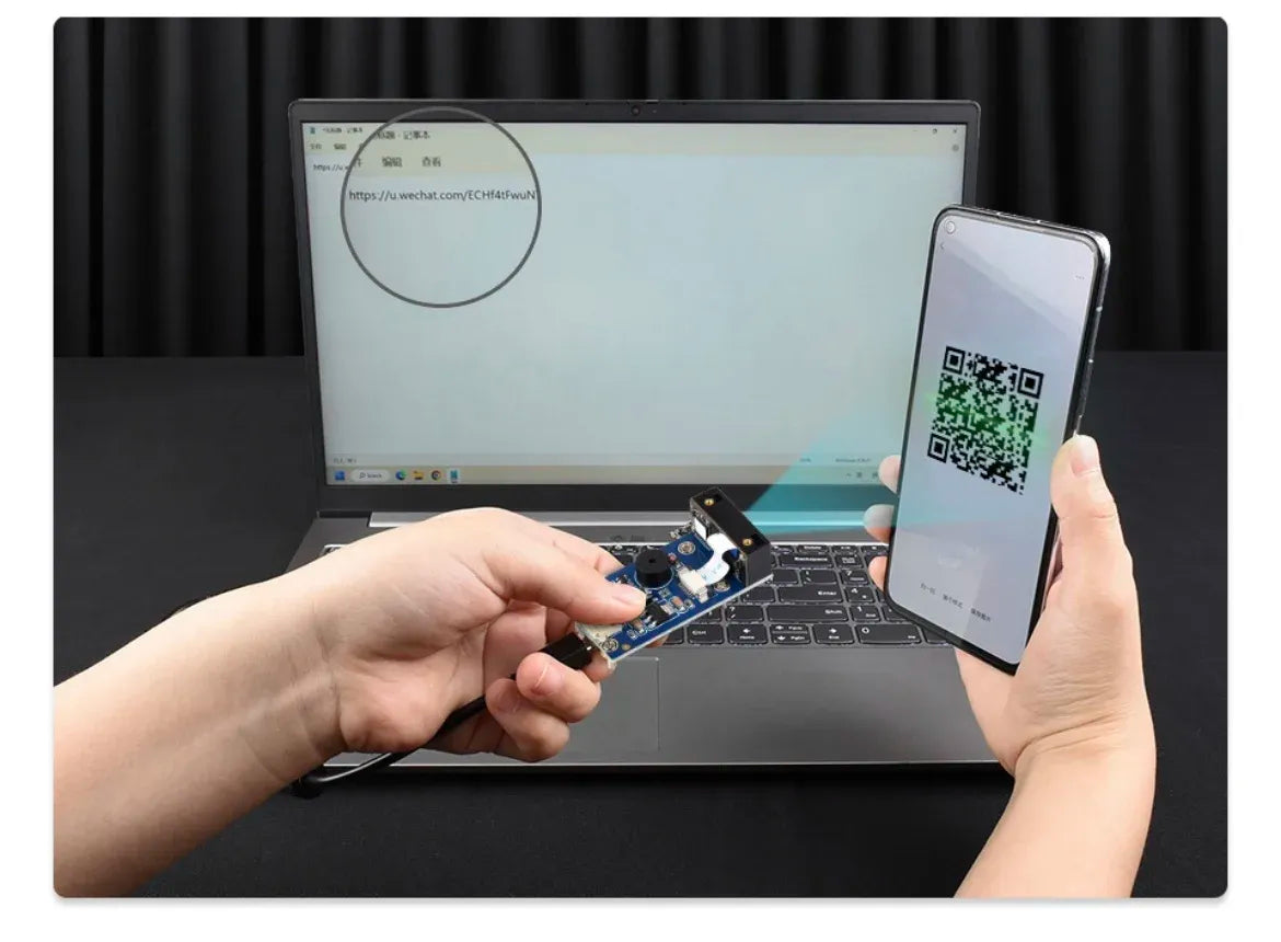 High-precision 2D scanning module, barcode QR code Barcode QR onboard USB and UART interfaces
