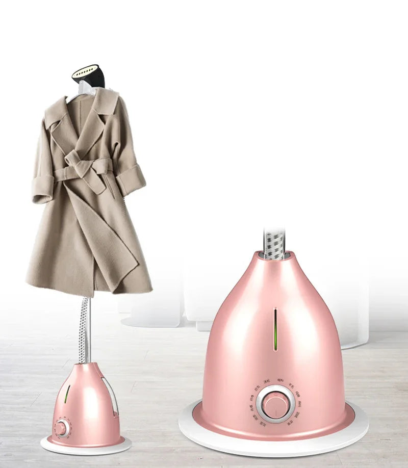 Tidesmit 2000W garment steamer featuring an integrated fabric brush and hanging garment steaming system