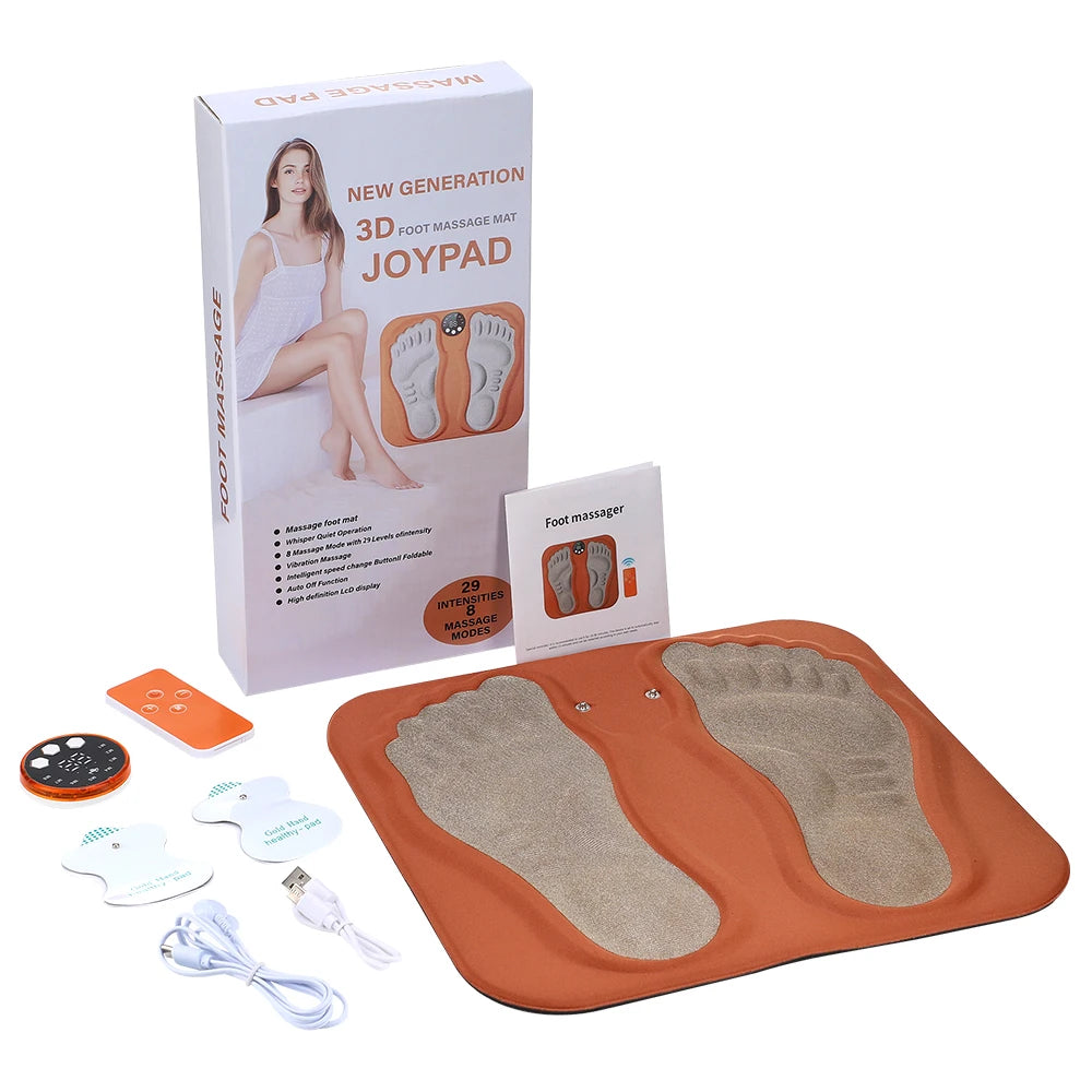 Foldable Electric Foot Massager Mat - 8 Mode Muscle Stimulator Relaxation Treatment as shows Tidesmit