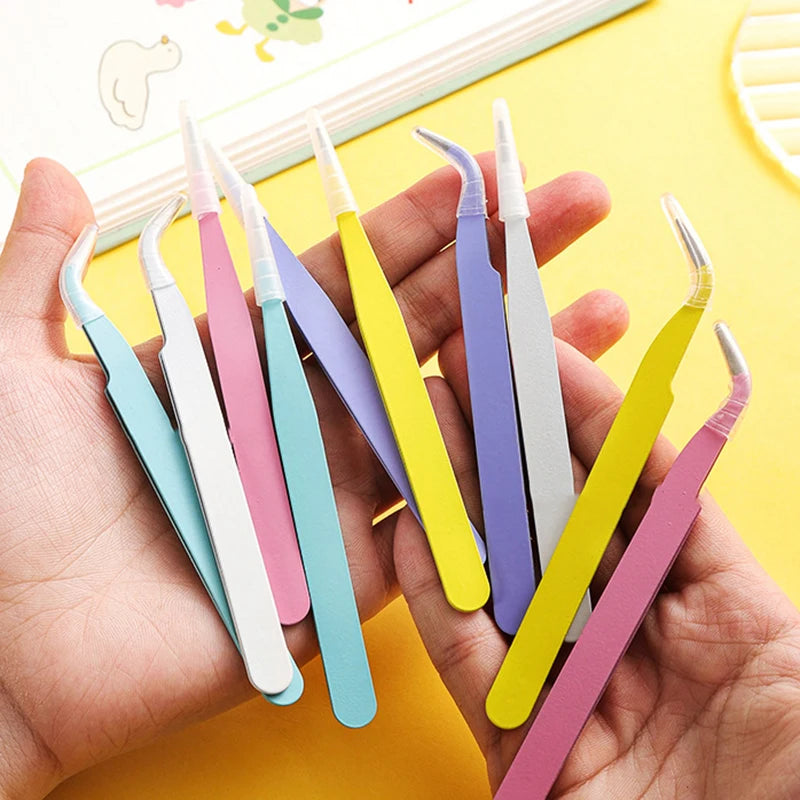 Eyelash Tweezers Set for False Eyelashes - Precision Applicator Tools False Eyelashes Tidesmit