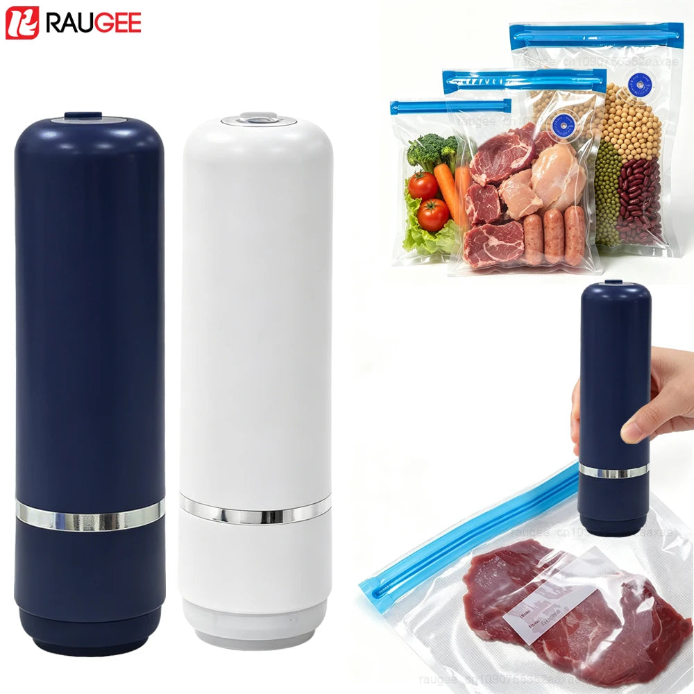 Handheld Vacuum Sealer Pump Electric Air Pump Mini Food Vacuum Sealer for Food Fresh Keeping Vacuum Sealed Bag Storage Bag
