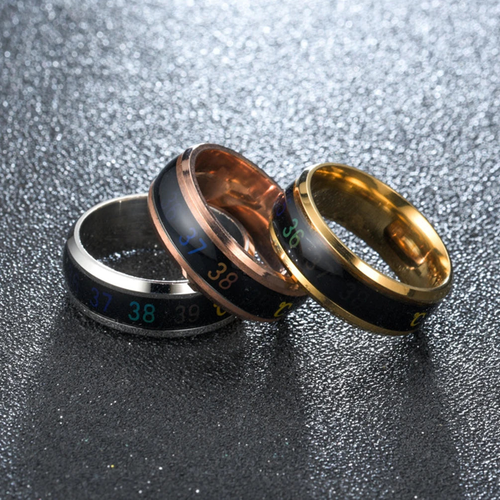 Temperature Sensitive Smart Health Ring - Stainless Steel Biometric Tracker Tidesmit
