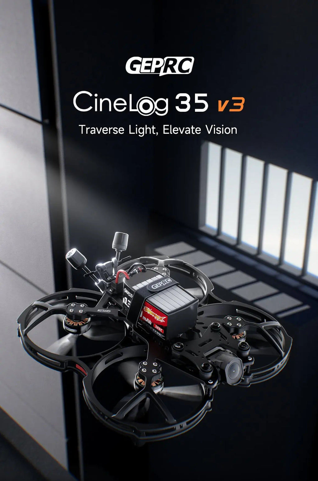 CineLog35 V3 O4 Pro 3-Inch Cinewhoop FPV Drone with 4K Camera Tidesmit