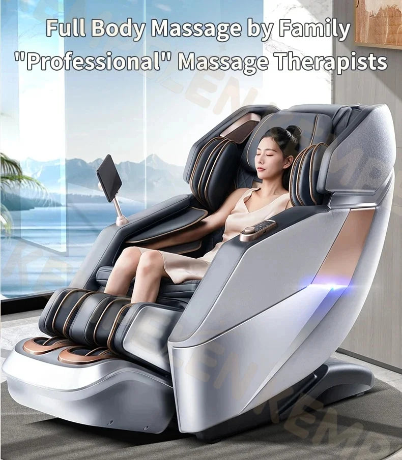 4D Full Body Massage Chair - Zero Gravity Heat Therapy - Black Body Shaping Massage Equipment Tidesmit