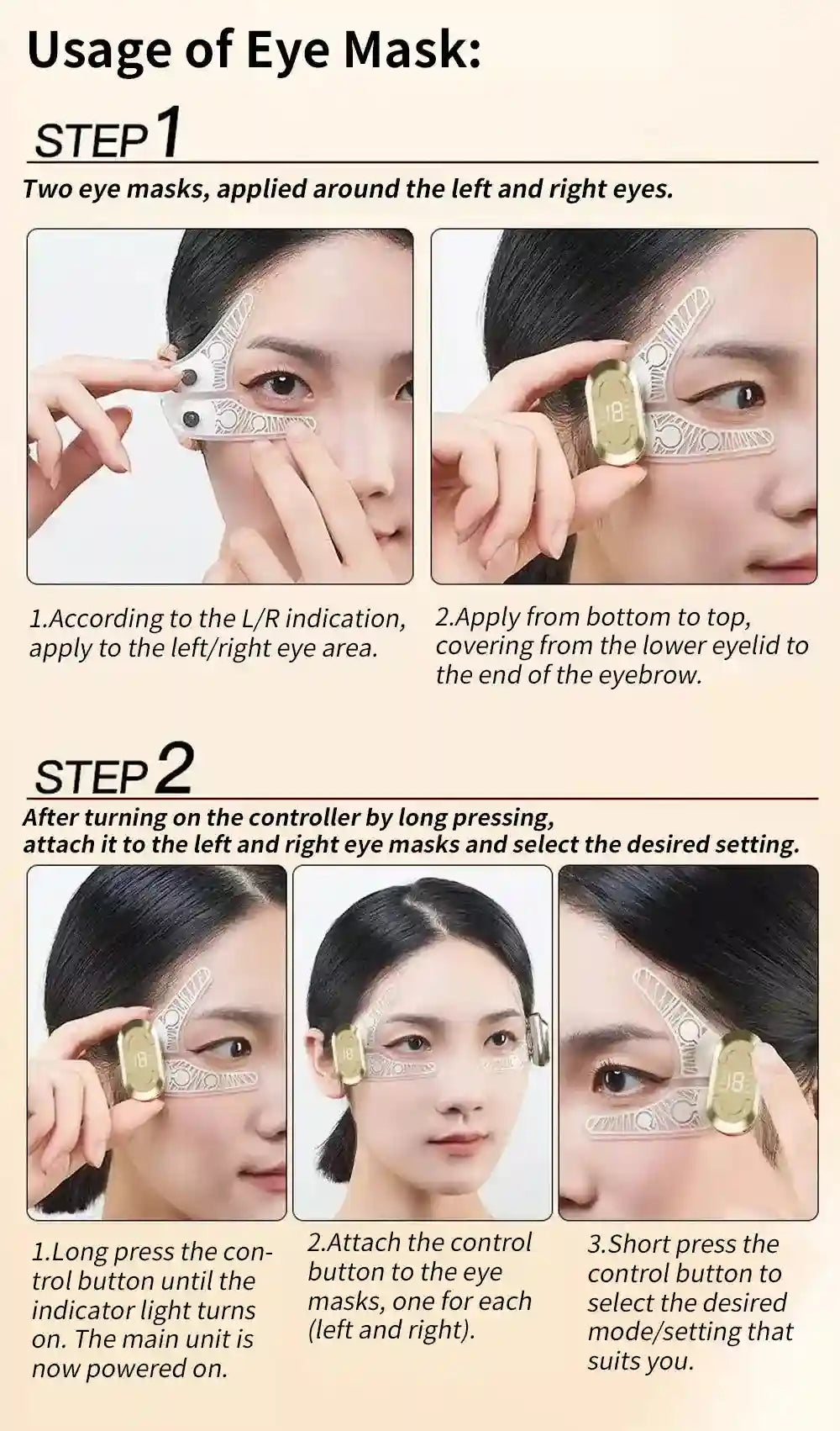 Microcurrent Eye Massager for Facial Lifting and Dark Circles Eye Massage Instrument Tidesmit