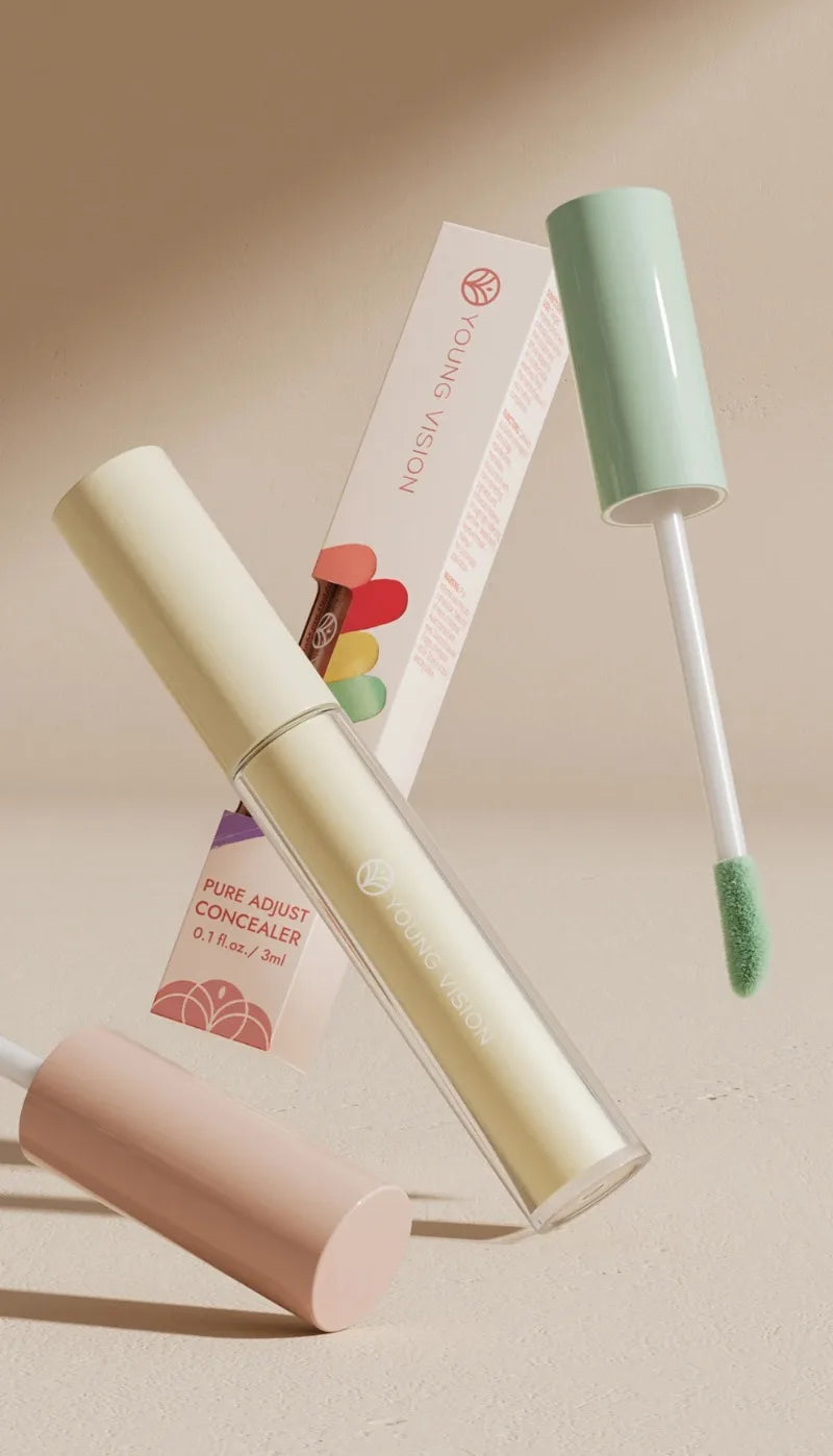 Tidesmit purple liquid concealer swatch for brightening skin tone and correcting dark circles in face makeup routine