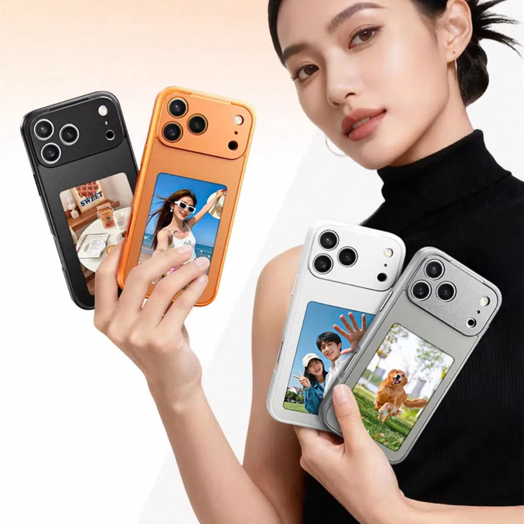 NFC E-Ink Phone Case for iPhone 17 Pro Max with Shock-Absorbing Frame Tidesmit