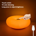 Bauhaus Ring Light: Minimalist Adjustable LED Table Lamp for Content orange Tidesmit