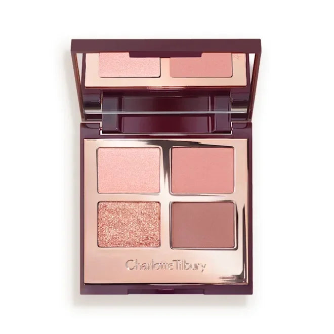 Tidesmit 9 color rose pink eyeshadow palette featuring matte glitter and pearly shades for stunning face makeup looks