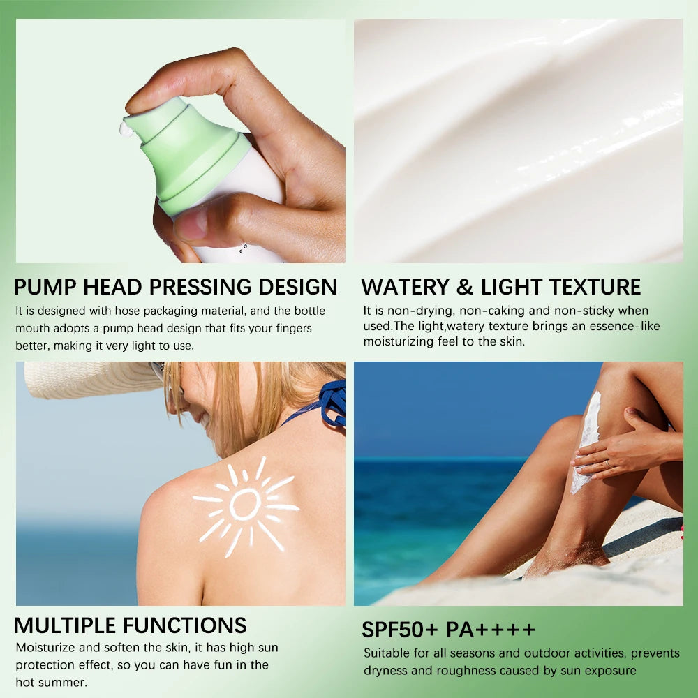 Tidesmit SPF 50 Centella Asiatica sunscreen essence showing smooth texture for sensitive skin face makeup