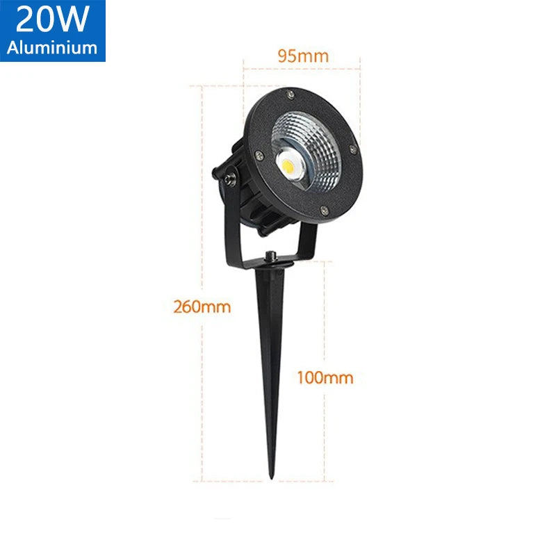 LED Garden Lights Outdoor Waterprof Lawn Lamp 220V110V12V 5W10W15W20W Landscape Spike Bulb IP65 Led Light Garden Path Spotlights