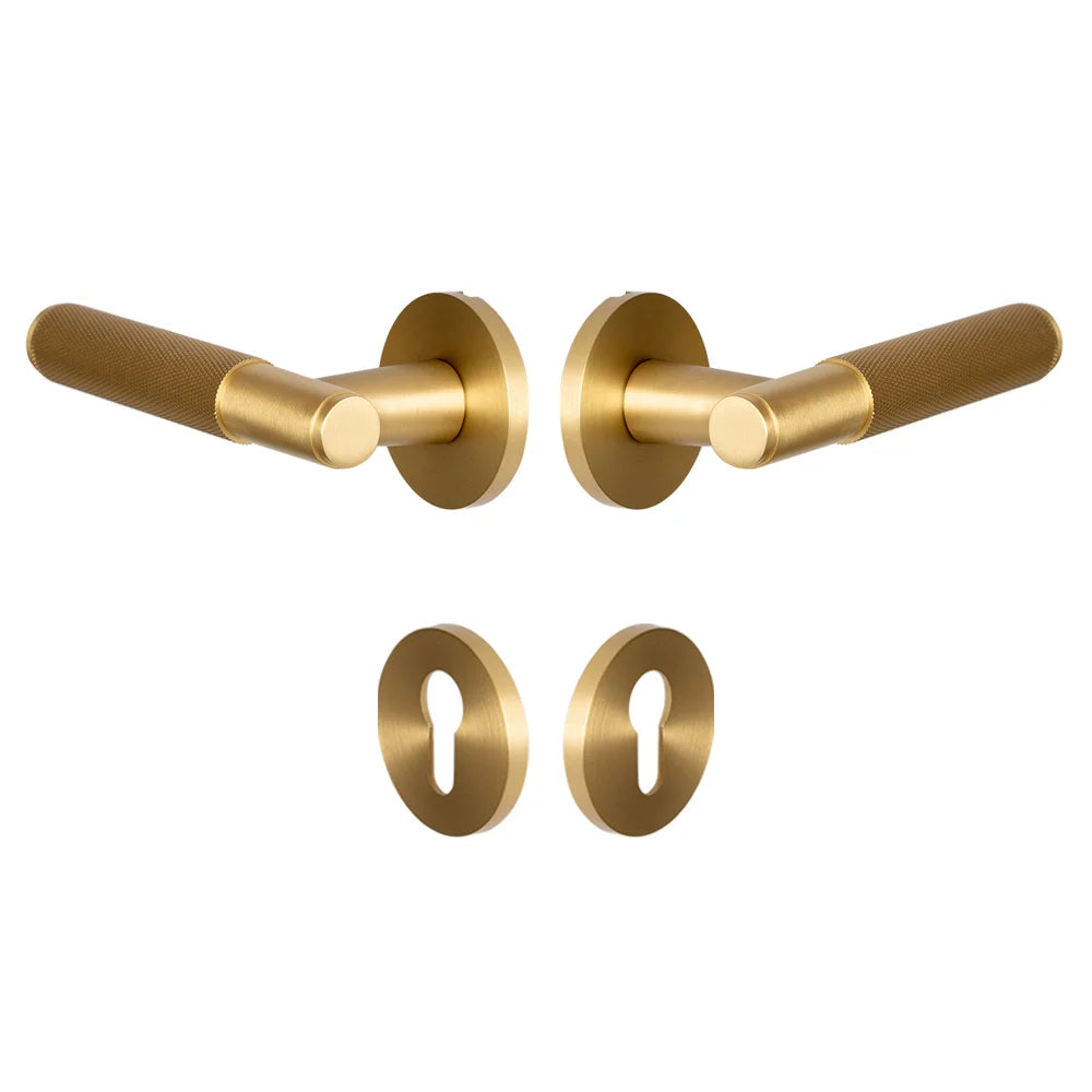 Tidesmit DOOROOM brass knurled matte copper smart lock with camera for modern interior doors image 29 of 30