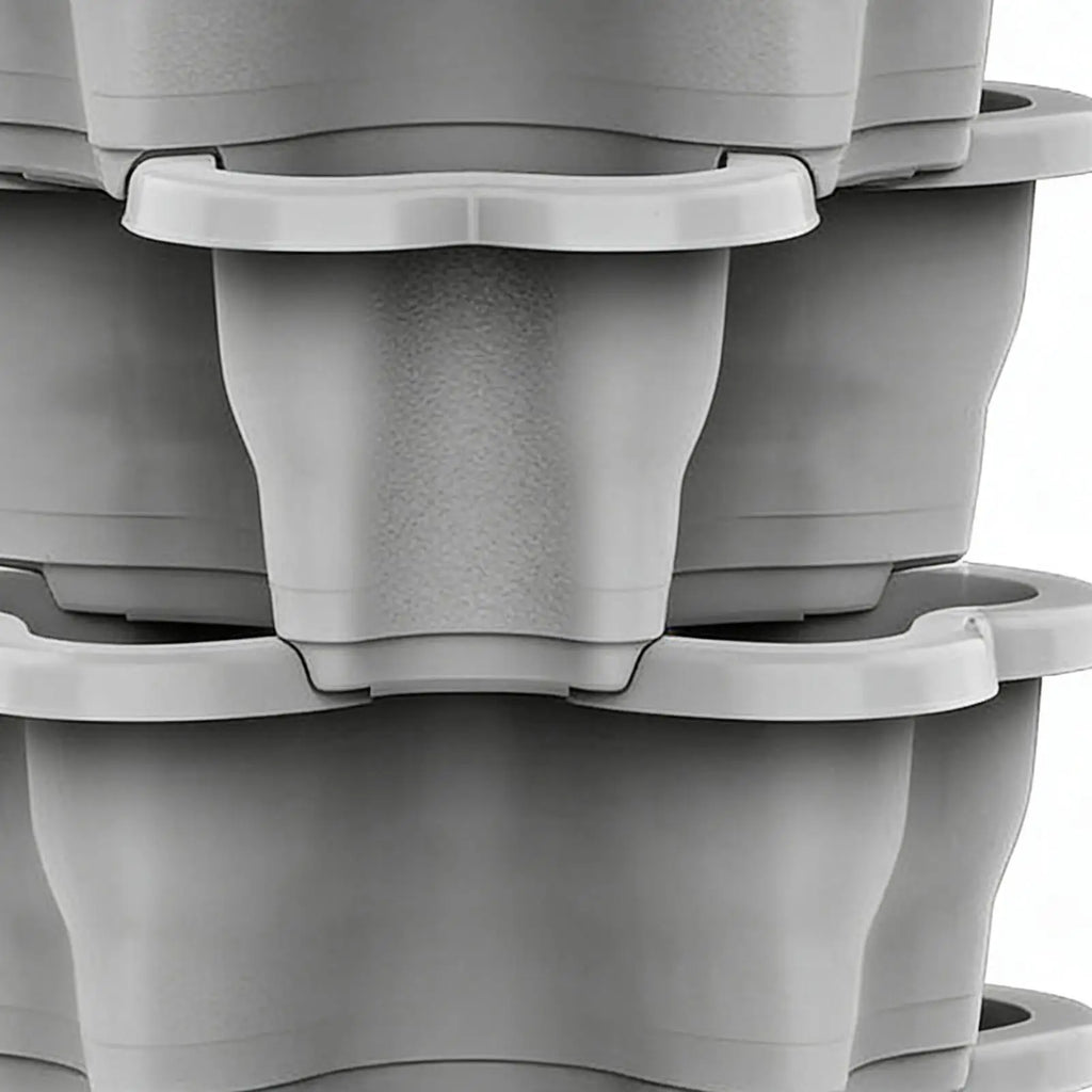 4/5 Tiers Flowerpot Vertical Tower, Stackable Flowerpot Multi-Layer Plastic Flower Pot for Garden Strawberry Tarts Potato Tarts