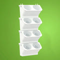 4PCS Flower Pots Wall Hanging Planters Stackable Planter Garden Plastic Pots Vertical Succulents Plant Home Balcony Decoration