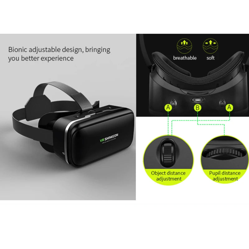 VR Headset for Smartphone – Adjustable 3D Goggles with Spatial Audio Tidesmit