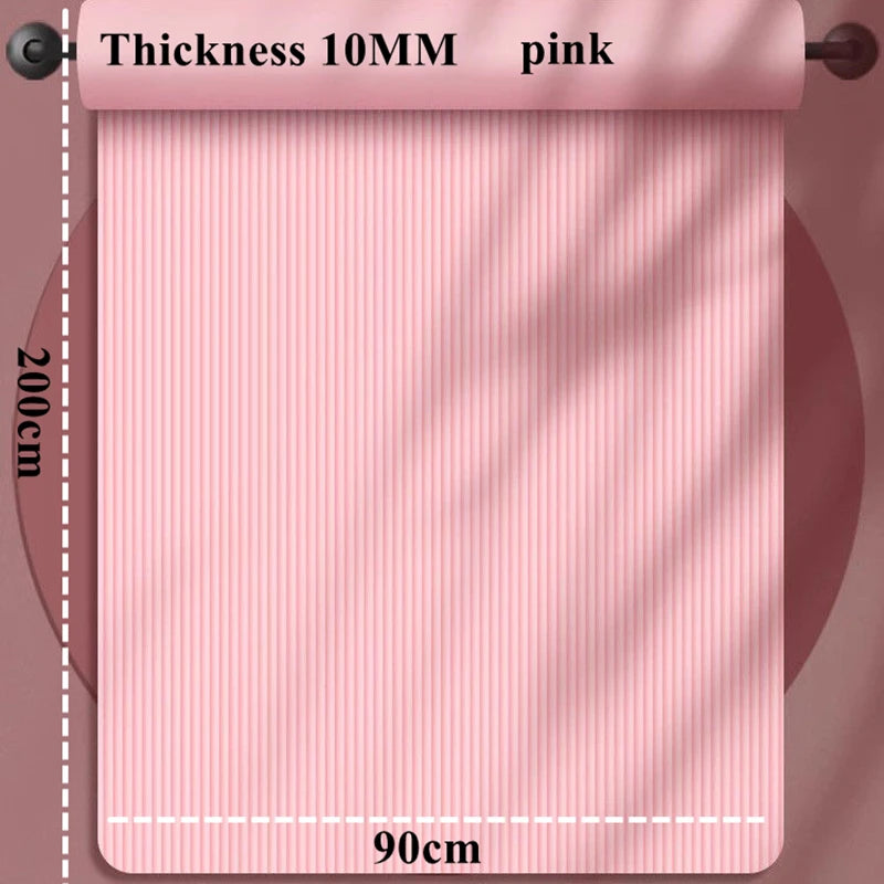 200cm X 90cm NBR Yoga Mats Anti-slip Sport Fitness Mat Blanket for Exercise Yoga and Pilates Gymnastics Mat Fitness Equipment