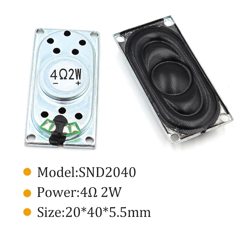 2PCS Notebook Speaker Horn 2W 8R 4R 4020 Loud Speaker 4 8 Ohms 2 Watt 4/8R 2W 20*35*5MM 20*40*5.4MM 20*40*5.5MM 50*30*11.7MM