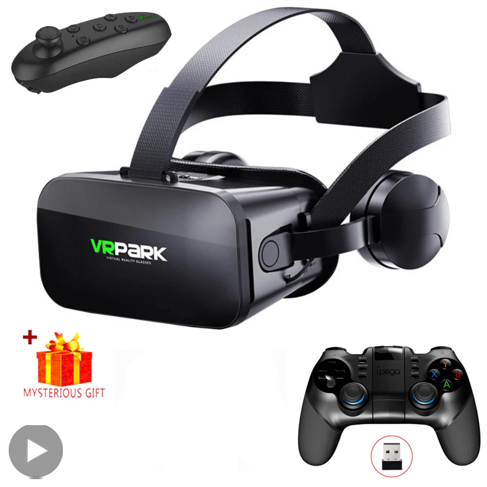 VR Headset for Smartphone – Adjustable 3D Goggles with Wireless Controller Tidesmit