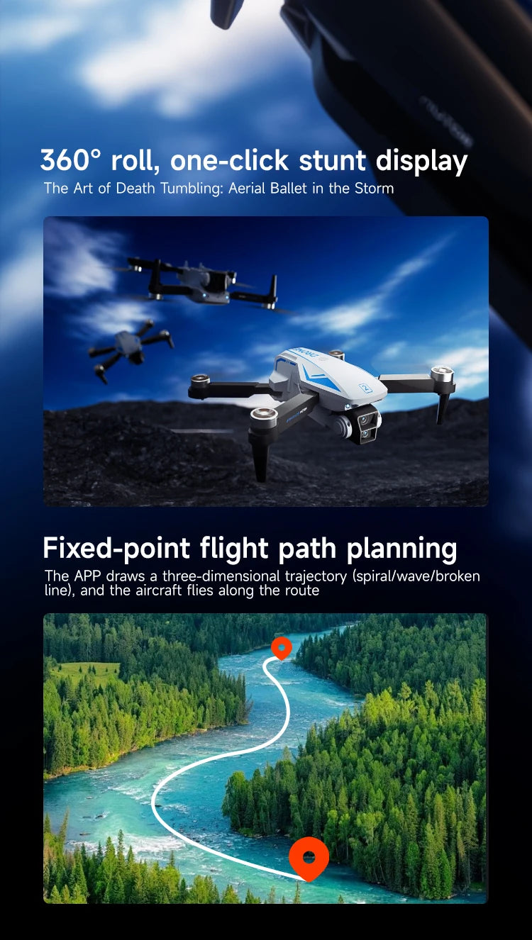 4K Camera Drone - M2 Foldable Quadcopter with Optical Flow Tidesmit