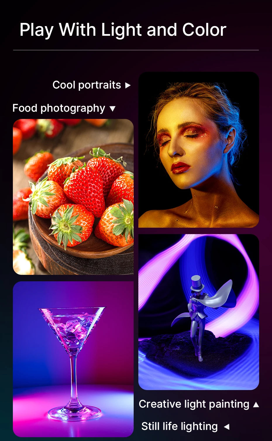 RGB LED Video Light | Portable 4000mAh CRI 95+ Pocket Panel (Ulanzi LT002) Tidesmit