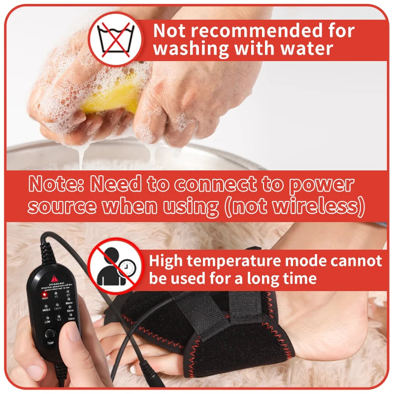 Electric Ankle Massager with Heat and Vibration for Targeted Recovery Relaxation Treatment Tidesmit