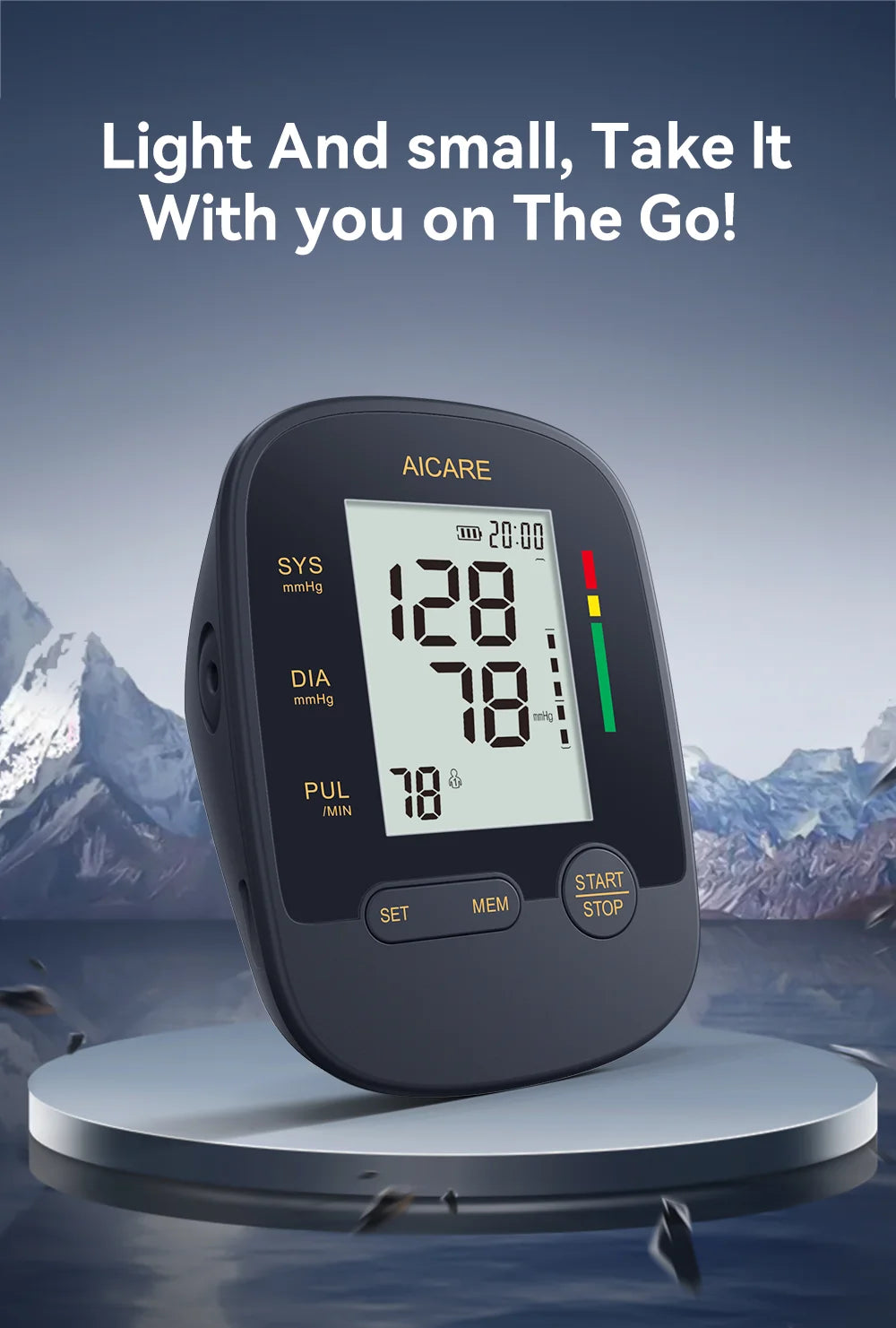 Aicare Digital Blood Pressure Monitor Medical Upper Arm Sphygmomanometer Automatic Tensiometer‌ Blood Pressure Meter 2 Users