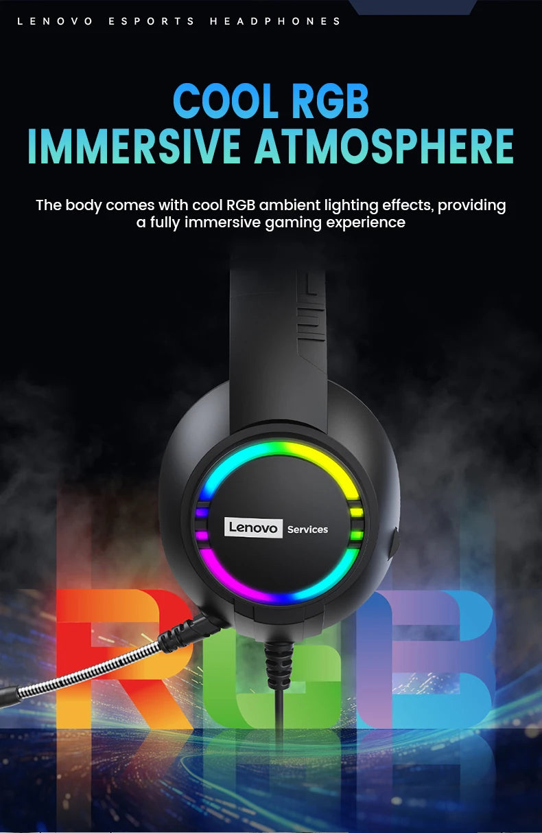 Wired Gaming Headset with 7.1 Surround Sound and RGB Lighting - E08 USB Tidesmit