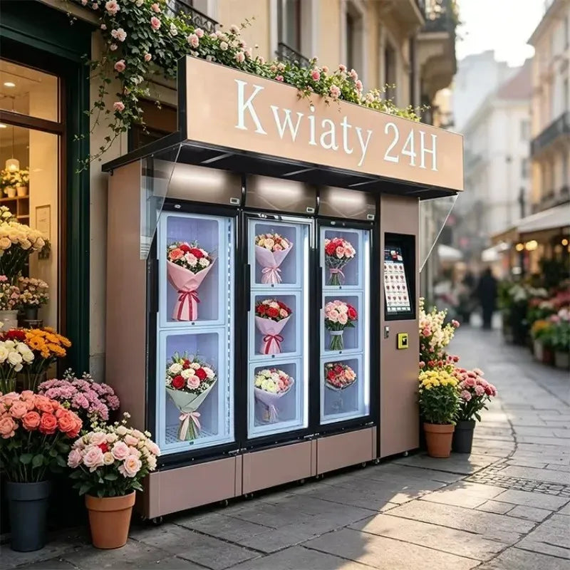 Tidesmit Flower Vending Machine Glass Display