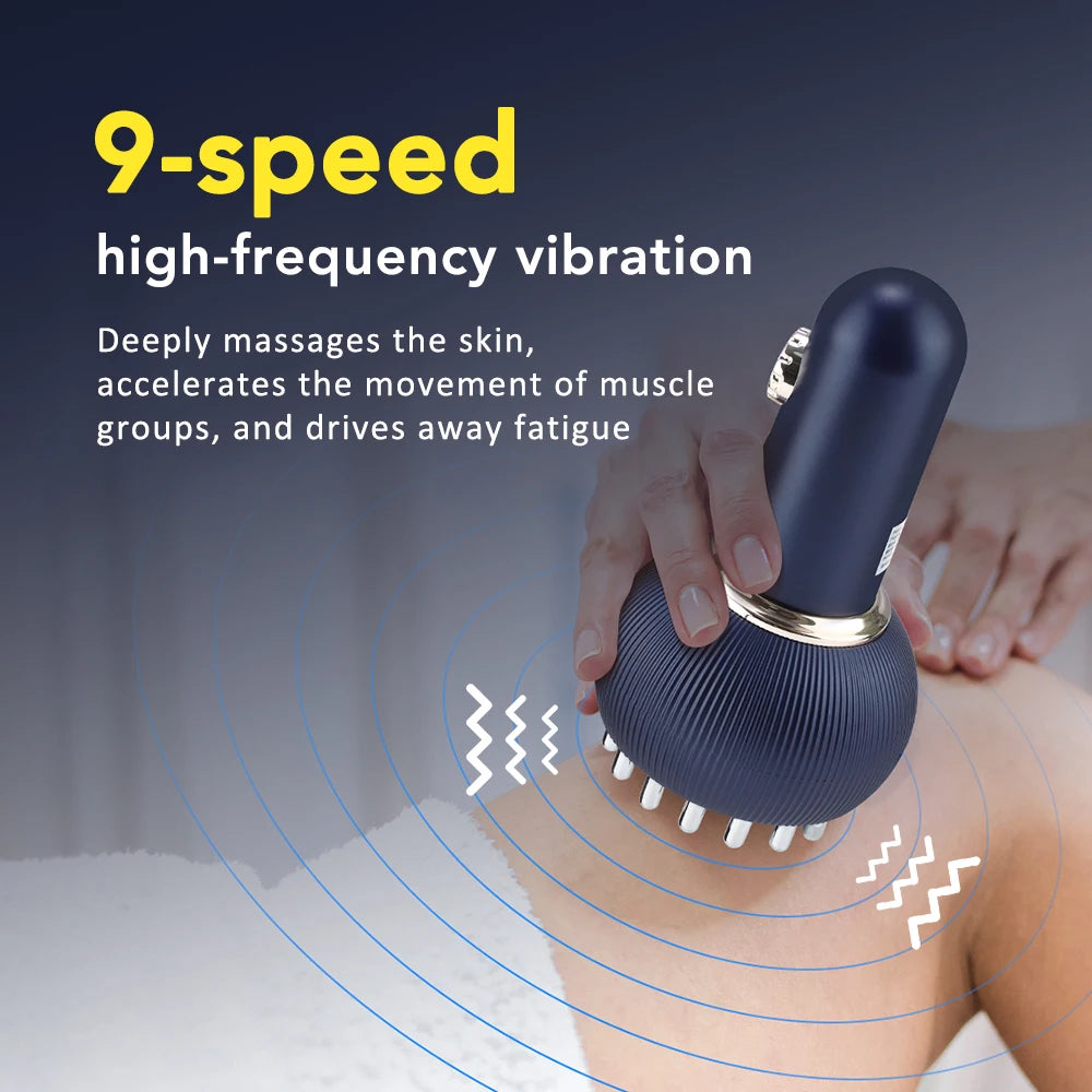 Electric Gua Sha Massager - Heated Portable Device for Lymphatic Drainage Relaxation Treatment Tidesmit