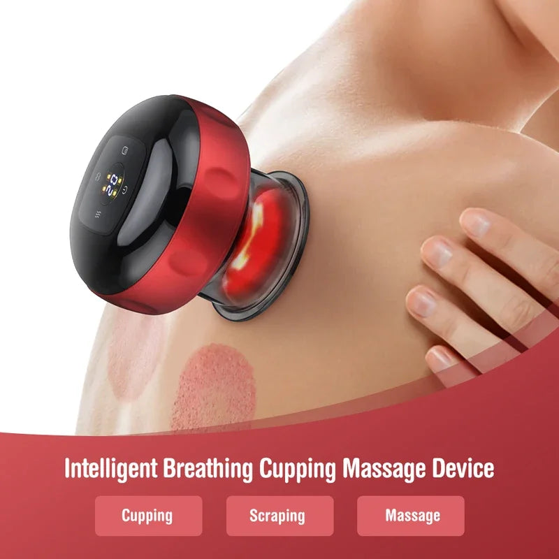 Electric Vacuum Cupping Massager for Back Pain Relief - 12 Gear Model Back Massage Instrument Tidesmit