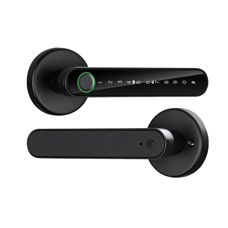 KERUI Fingerprint Door Lock  Works with Tuya Smart Electronic Door Lock with Fingerprint/Password/Key/Tuya APP/Card Unlock