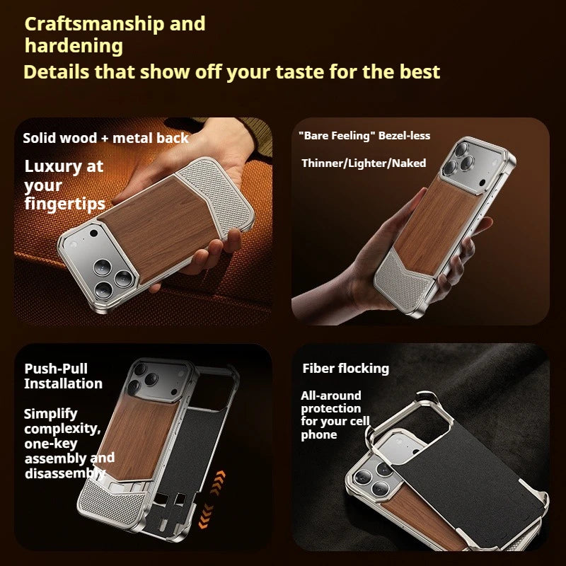 iPhone 17 Pro Max Phone Case | Slim Shock-Absorbing Wood Shell Tidesmit