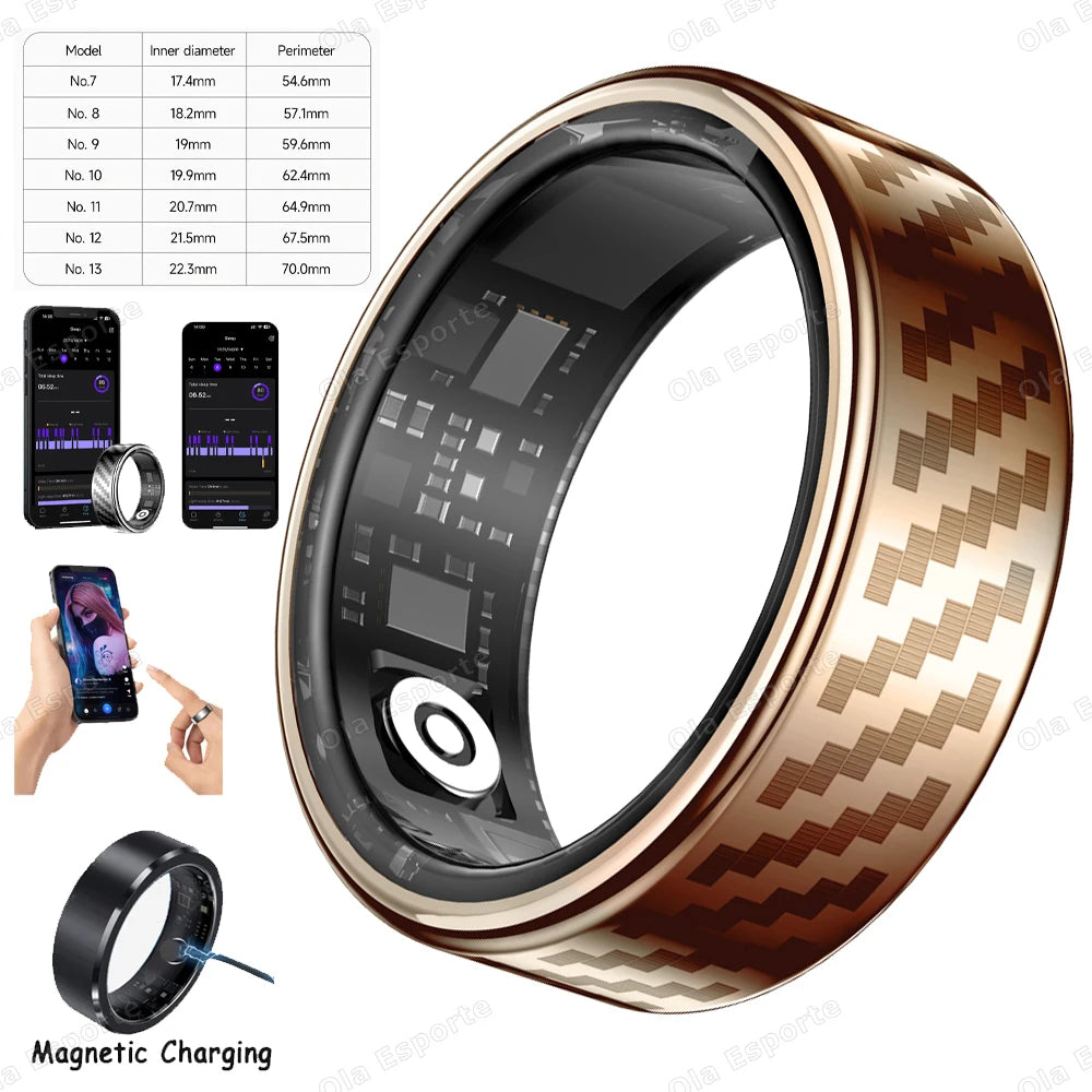 2025 Smart Ring Call Alert, Message Notification, Hand Gestures Control, Health Manager, IP68 5ATM Waterproof Ring For Men Women