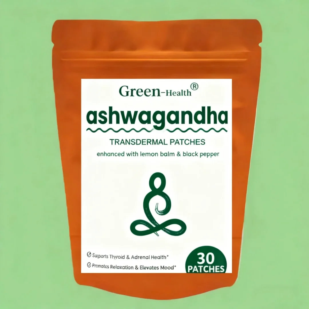 Natural Energy & Mood Support Patches – Ashwagandha Performance Transdermal, 30 Patches