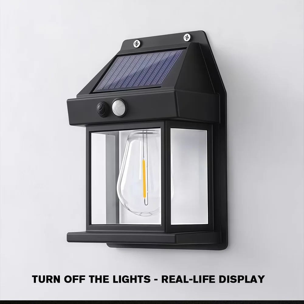 Solar Wall Light Outdoor Waterproof Motion Sensor Lamp Garden Decor Light for Porch Pathway Patio Yard Decorative Lighting