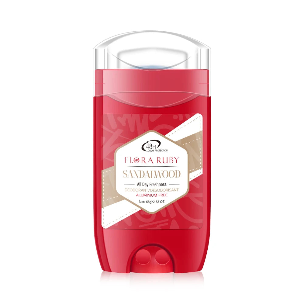 Tidesmit Flora Ruby 68g male stick deodorant for 48-hour long-lasting odor protection and fresh scent.