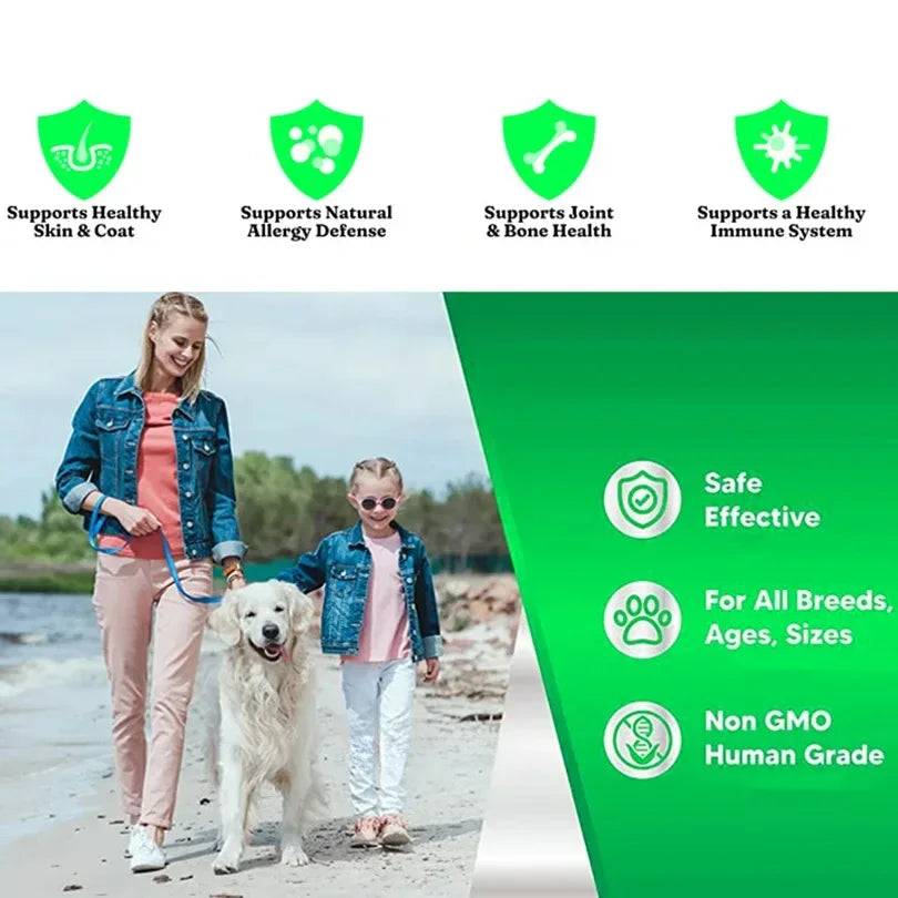 Tidesmit 200ml Salmon Fish Oil for dogs and cats: Omega fatty acid supplement for healthy skin, coat, and joints.