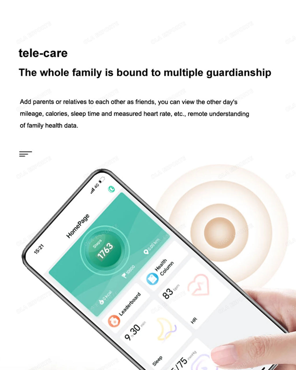 Smart Health Ring - Waterproof Fitness Tracker with Biometric Sensor Tidesmit