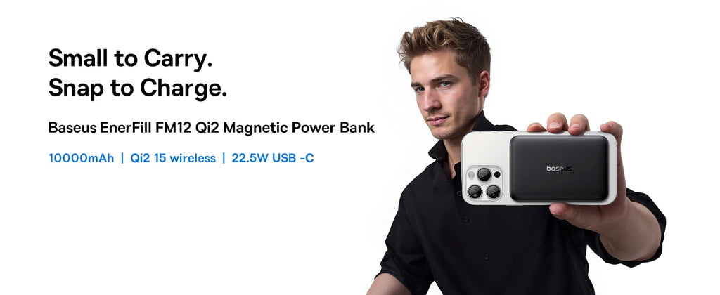 Magnetic Power Bank 10000mAh 15W Qi2 Wireless Fast Charger Tidesmit