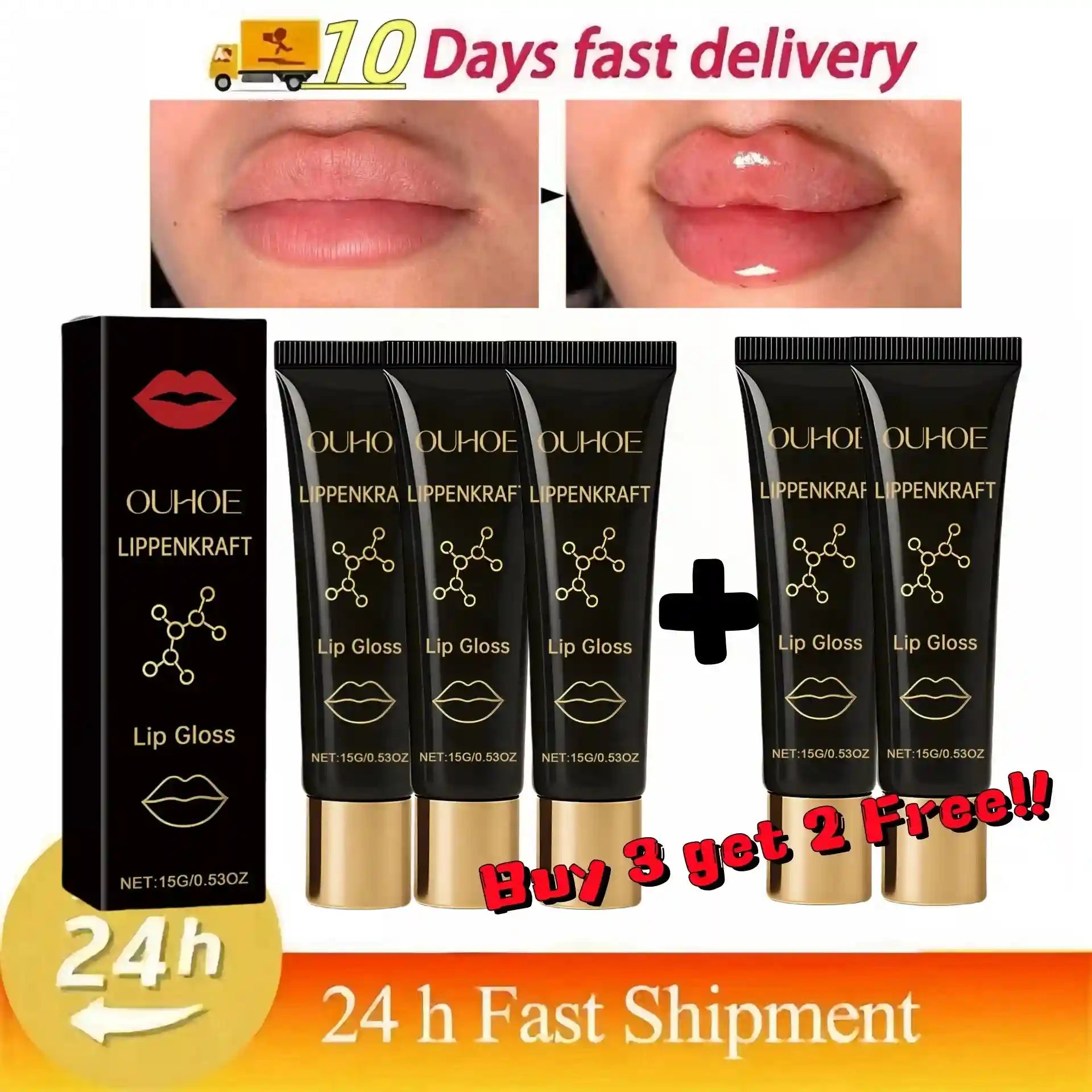 Volumizing Lip Serum: Hydrating Plumper for Fuller, Nourished Lips Lip Care Buy 3 get 2 Free Tidesmit