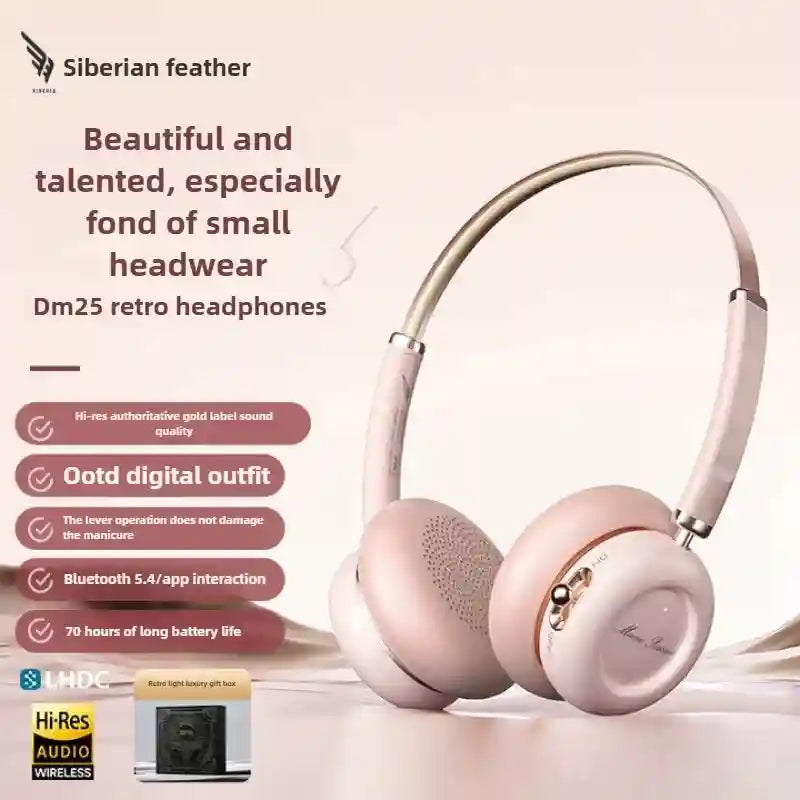 Wireless Bluetooth Gaming Headphones with Active Noise Cancellation Pink Tidesmit