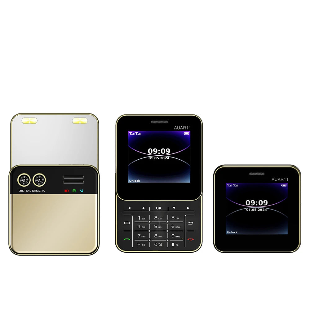 SERVO AUAR11 Rotating Screen Mobile Phone 2G GSM Dual SIM Blacklist Magic Voice FM Radio Speed Dial Torch Mini Sliding Cellphone