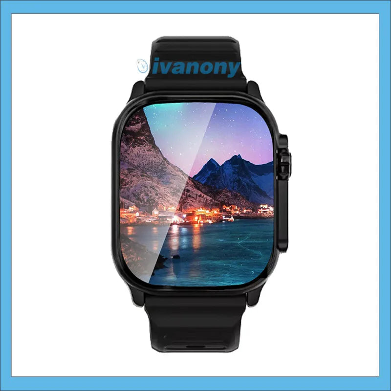 Ivanony Smart Watch DT Ultra 4 Smartwatch Men Support TWS Earphone Connect Bluetooth Call  Google Map Compass Amoled Smartwatch